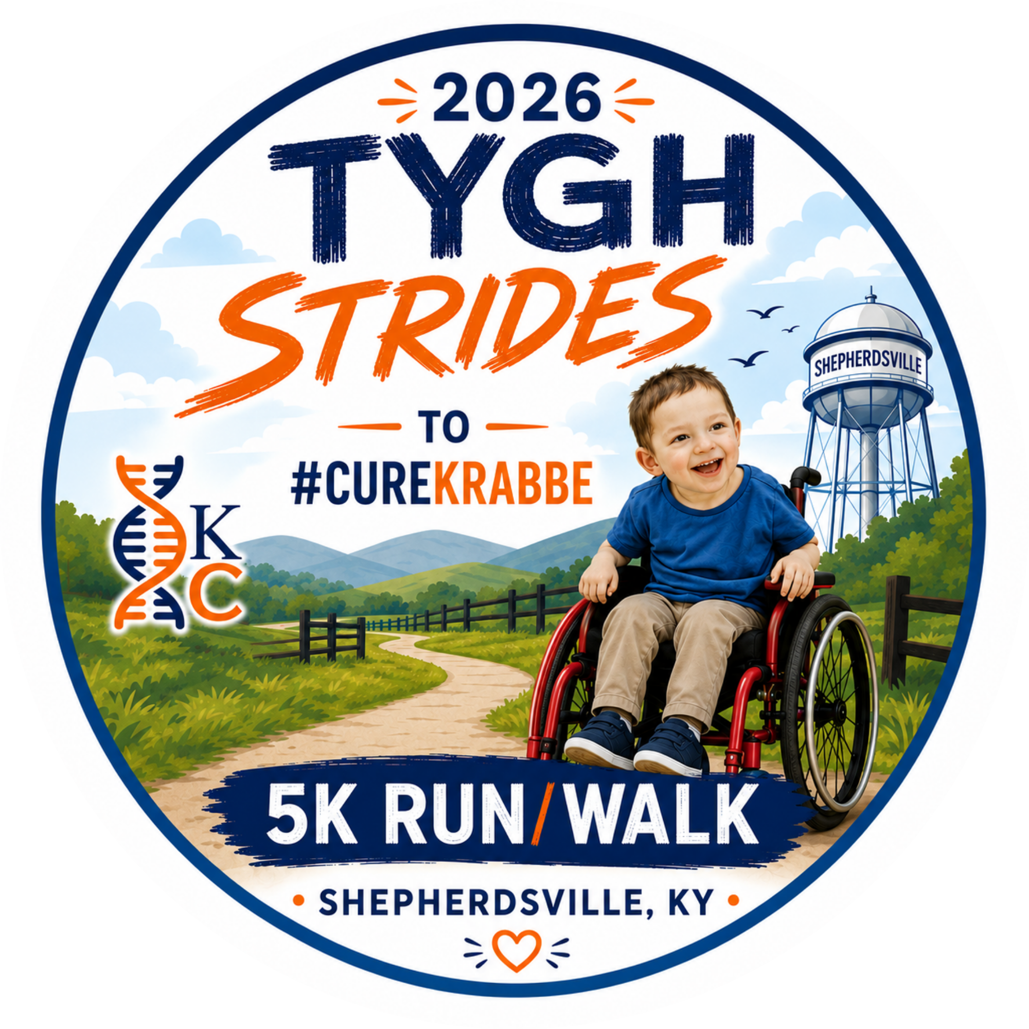 Tygh’s Strides to #curekrabbe 5K - logo